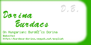 dorina burdacs business card